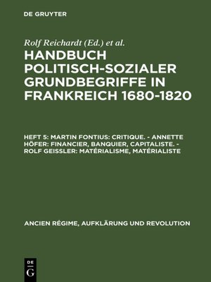 cover image of Martin Fontius